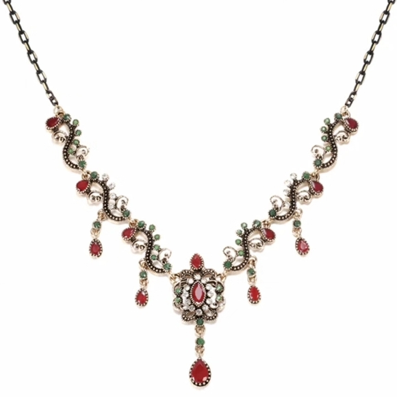 Turkish Vintage Looking Necklace for Women,NEW,Antique,Wedding, HandmadeGift - Picture 6 of 9